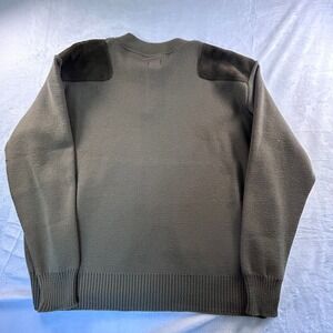Filson Mens Virgin Wool Olive Green Button Shoulder Shooting Sweater XXL